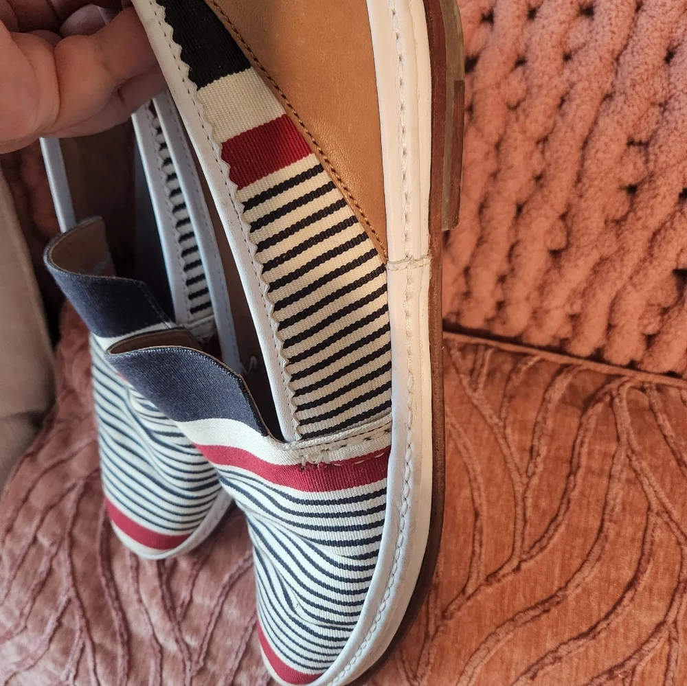 Striped Loafers - Red and Black